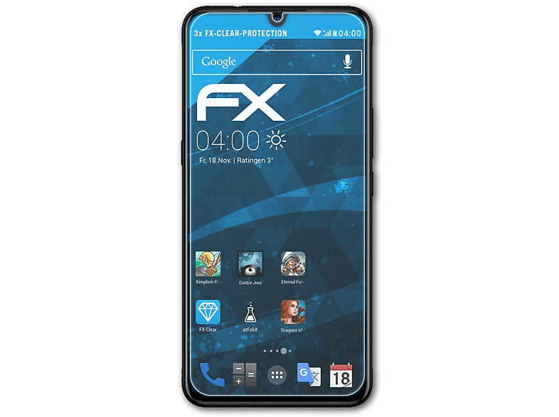 ATFOLIX 3x FX-Clear Displayschutz(für Vivo iQOO)