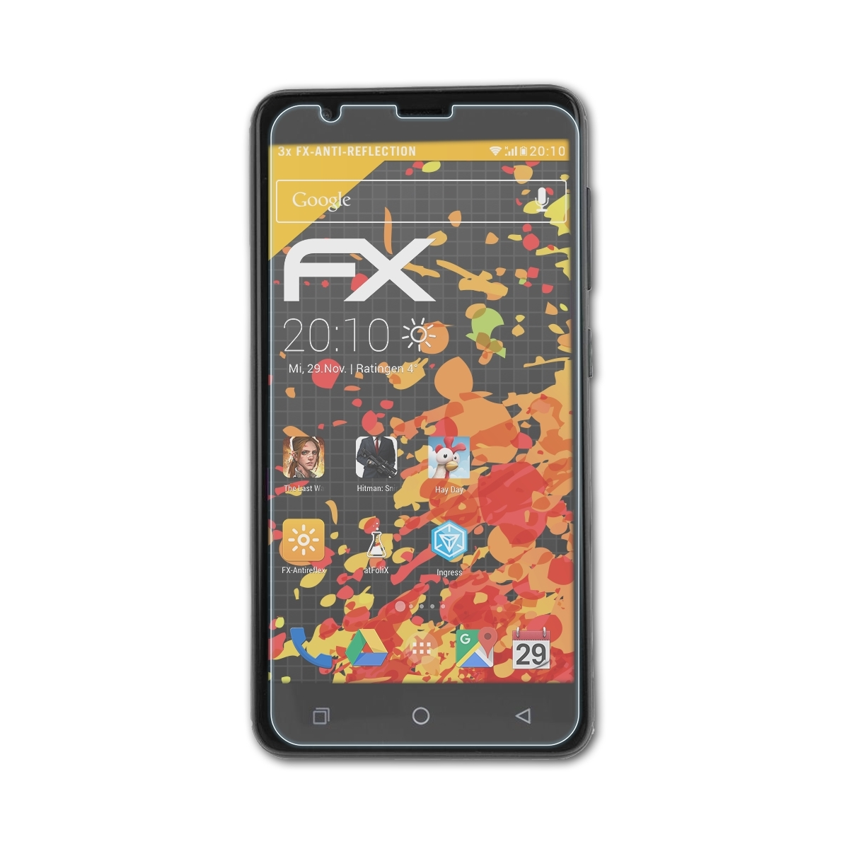 ATFOLIX Displayschutz(für 8) 3x myPhone Fun FX-Antireflex
