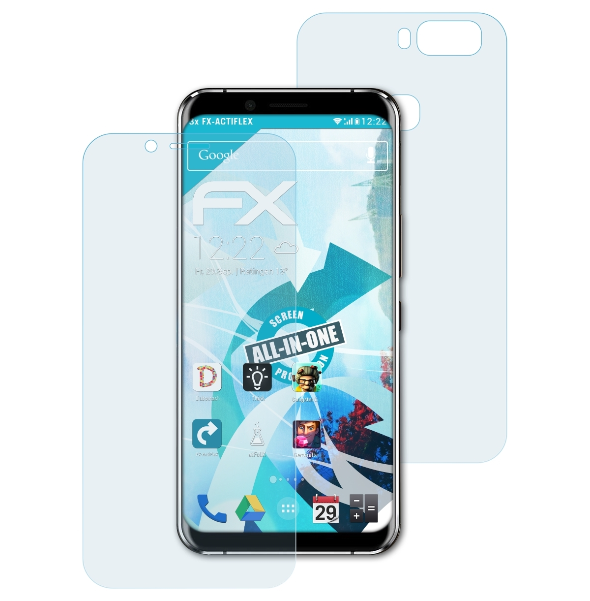 S8 Displayschutz(für FX-ActiFleX Leagoo 3x ATFOLIX Pro)