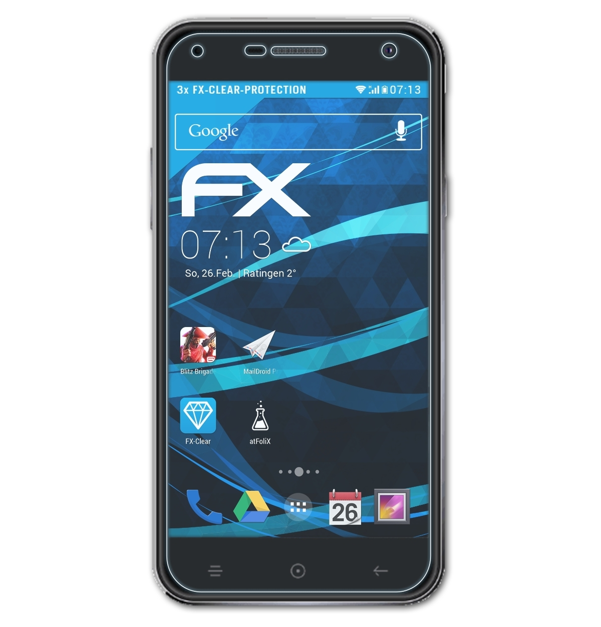 ATFOLIX 3x FX-Clear Displayschutz(für Haier G55)