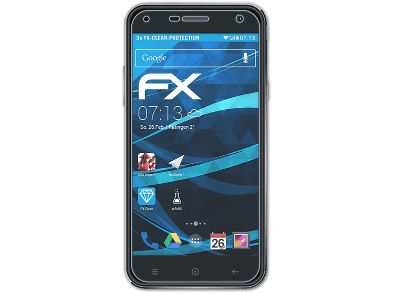 ATFOLIX 3x FX-Clear G55) Displayschutz(für Haier