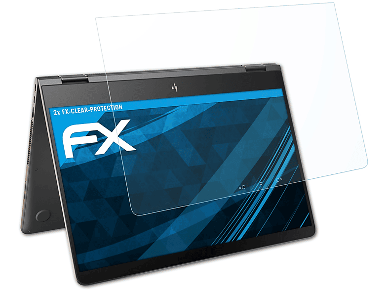 ATFOLIX 2x FX-Clear HP 15-bl130ng) x360 Spectre Displayschutz(für