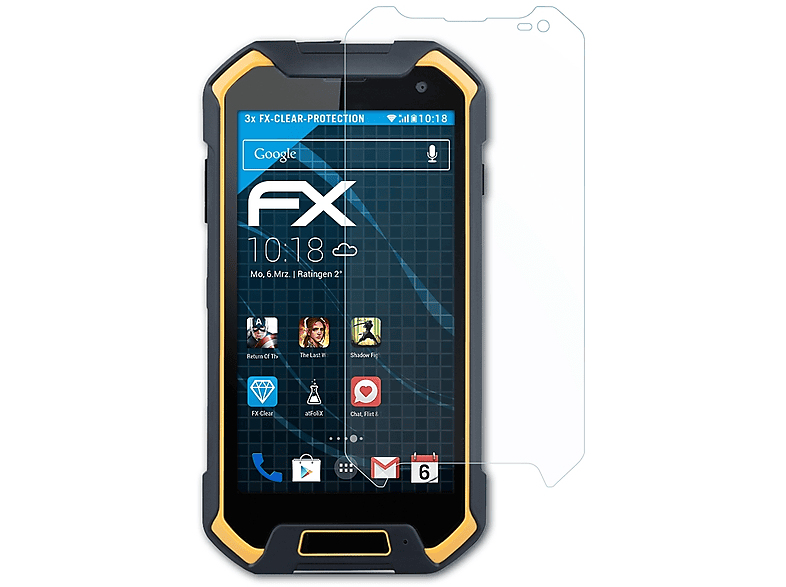 Displayschutz(für 3x Runbo ATFOLIX F1) FX-Clear