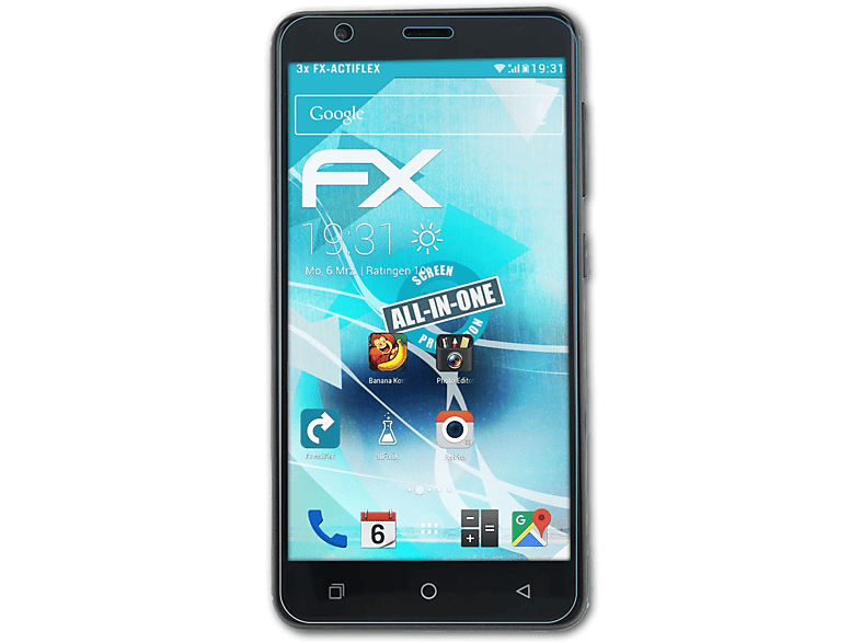 3x ATFOLIX FX-ActiFleX Fun 8) Displayschutz(für myPhone