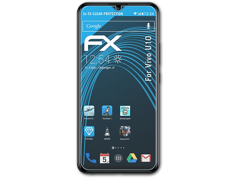U10) Vivo ATFOLIX Displayschutz(für 3x FX-Clear