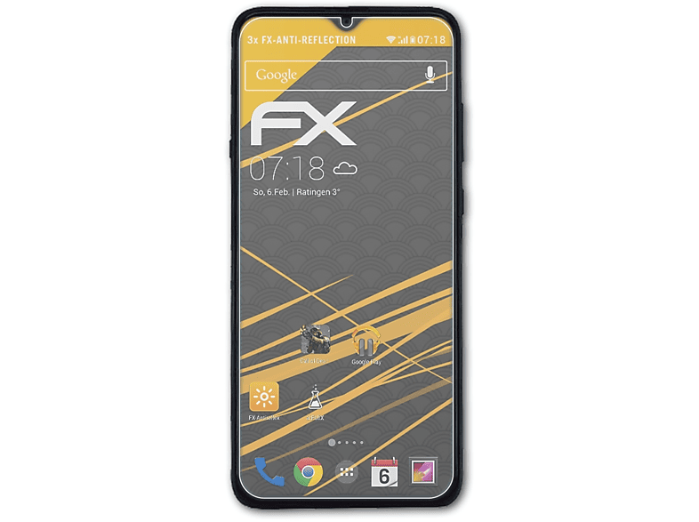 3x 6) ATFOLIX Kong King FX-Antireflex Displayschutz(für Hisense
