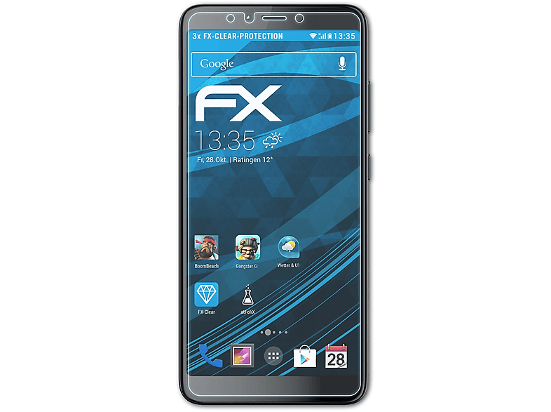 ATFOLIX 3x FX-Clear Displayschutz(für Infinix Hot 6 Pro)