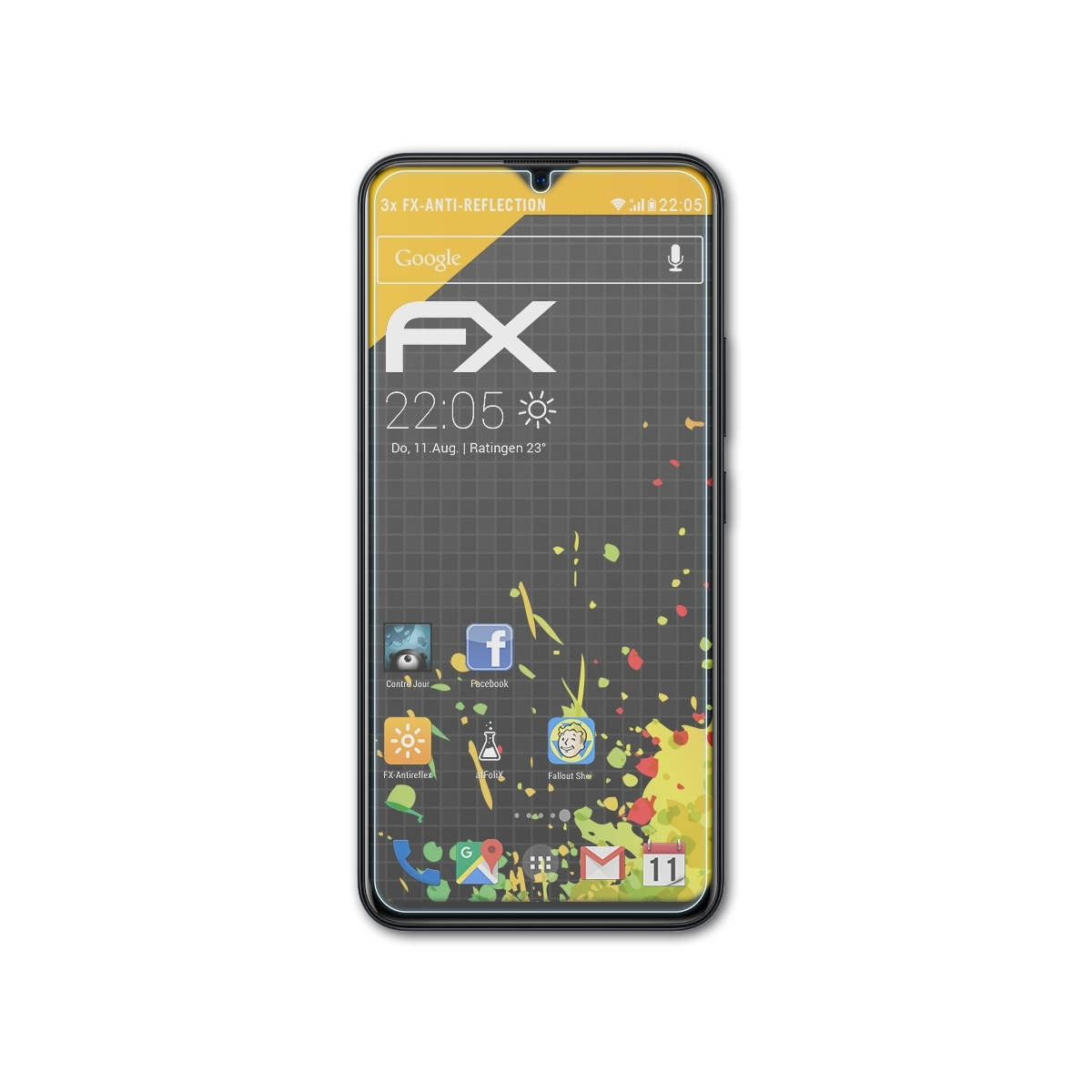 Vivo ATFOLIX Displayschutz(für Y19) FX-Antireflex 3x