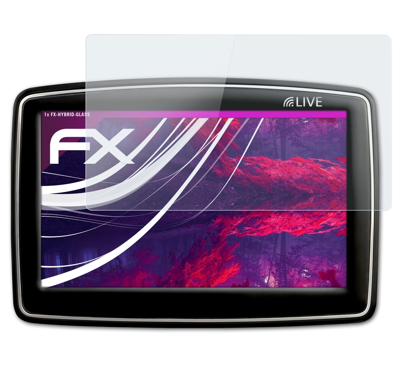 ATFOLIX FX-Hybrid-Glass Schutzglas(für IQ XL LIVE TomTom Routes)