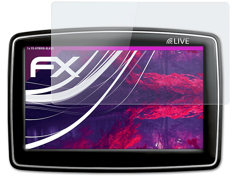 Routes) ATFOLIX LIVE XL FX-Hybrid-Glass TomTom Schutzglas(für IQ