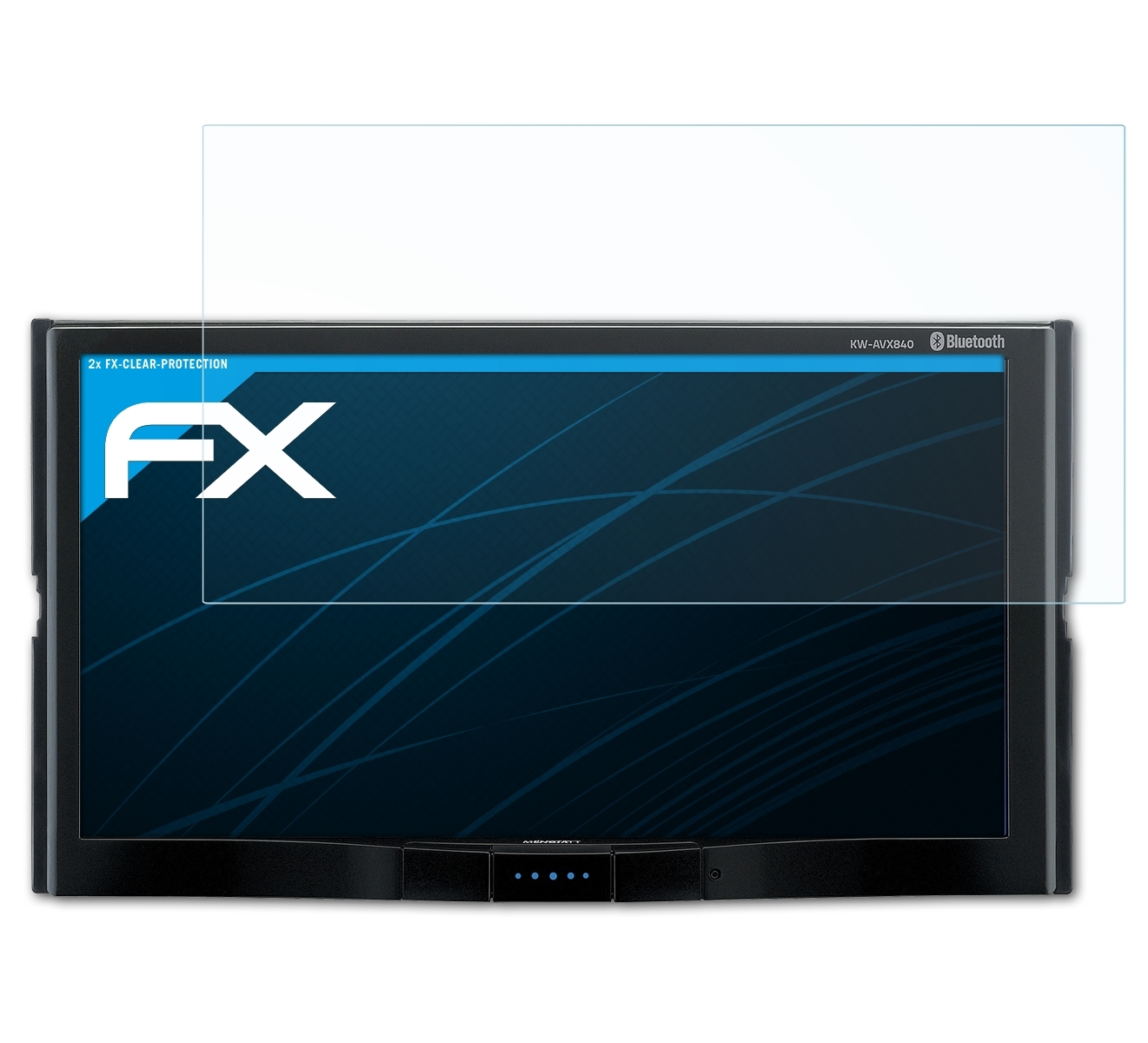 ATFOLIX 2x FX-Clear Displayschutz(für JVC KW-AVX840)