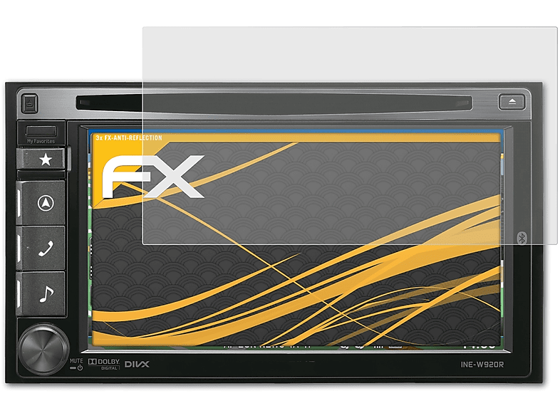 ATFOLIX 3x FX-Antireflex Displayschutz(für Alpine INE-W920R)