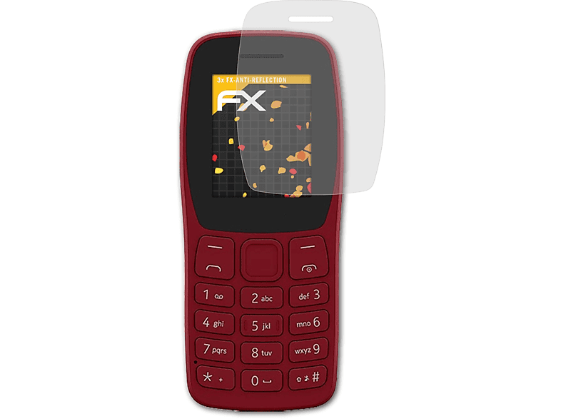 ATFOLIX 3x matt&stoßfest Displayschutz(für Nokia 105+ (2022))