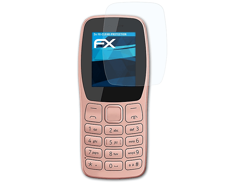 ATFOLIX 3x klar&stoßfest Nokia 110 (2022)) Displayschutz(für