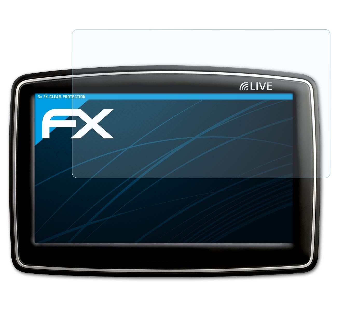 ATFOLIX 3x TomTom Displayschutz(für IQ Routes) FX-Clear LIVE XL