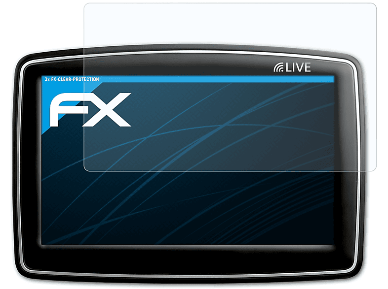 Routes) LIVE Displayschutz(für XL ATFOLIX 3x TomTom FX-Clear IQ