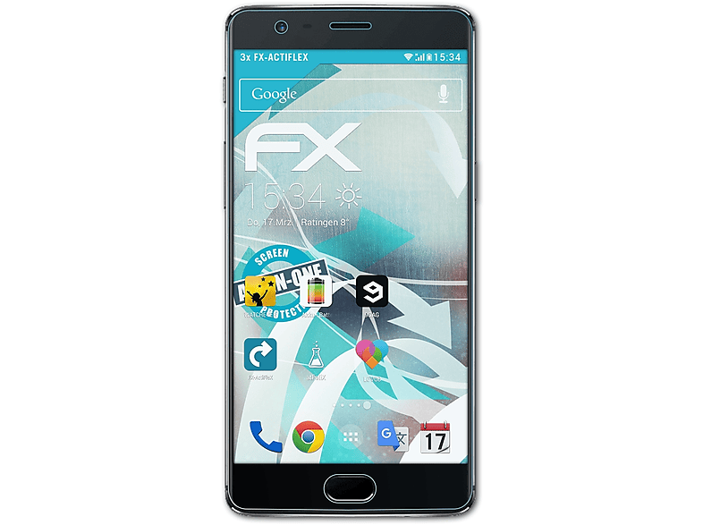 klar&flexibel Displayschutz(für 3x ATFOLIX 3) OnePlus