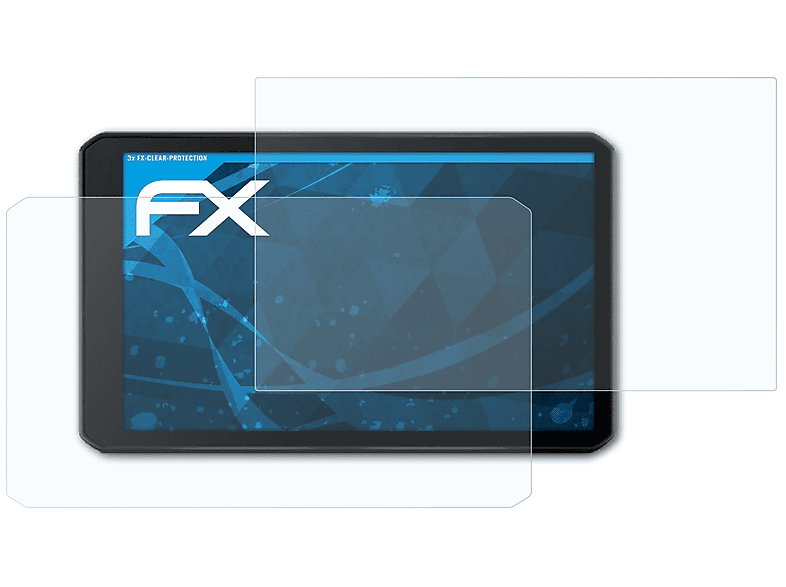 ATFOLIX 3x klar&stoßfest Displayschutz(für DriveCam Garmin 76)