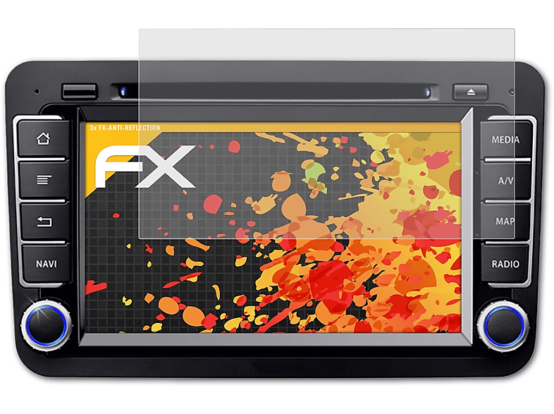 ATFOLIX 3x FX-Antireflex Bremen Displayschutz(für Blaupunkt 975)