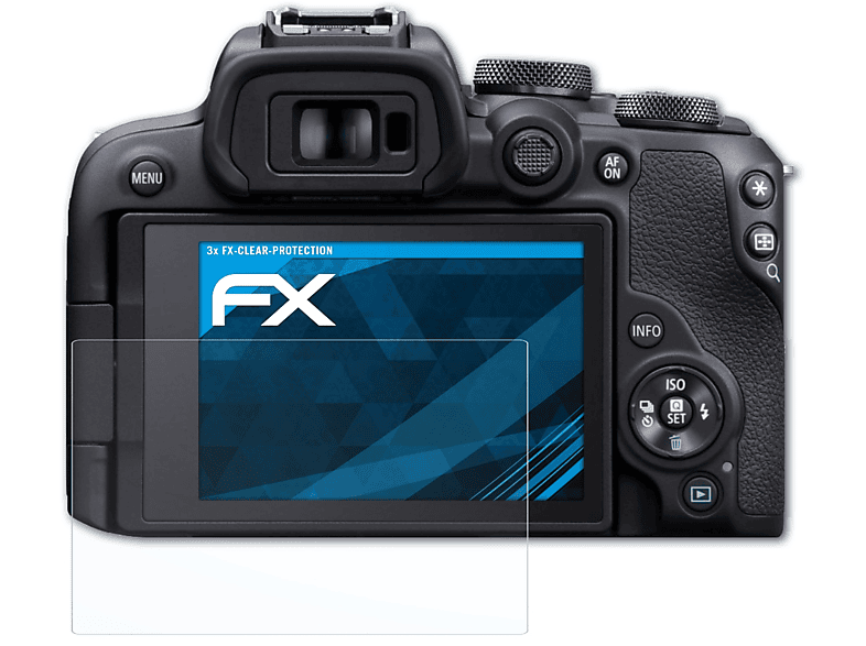 ATFOLIX 3x klar&stoßfest Displayschutz(für Canon R10) EOS