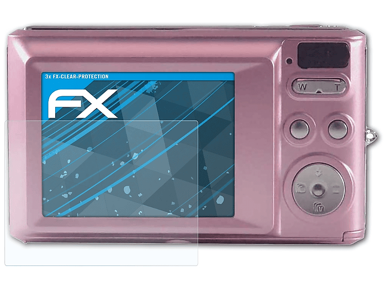 ATFOLIX 3x klar&stoßfest Displayschutz(für AgfaPhoto DC5200) | Kamera Schutzfolie