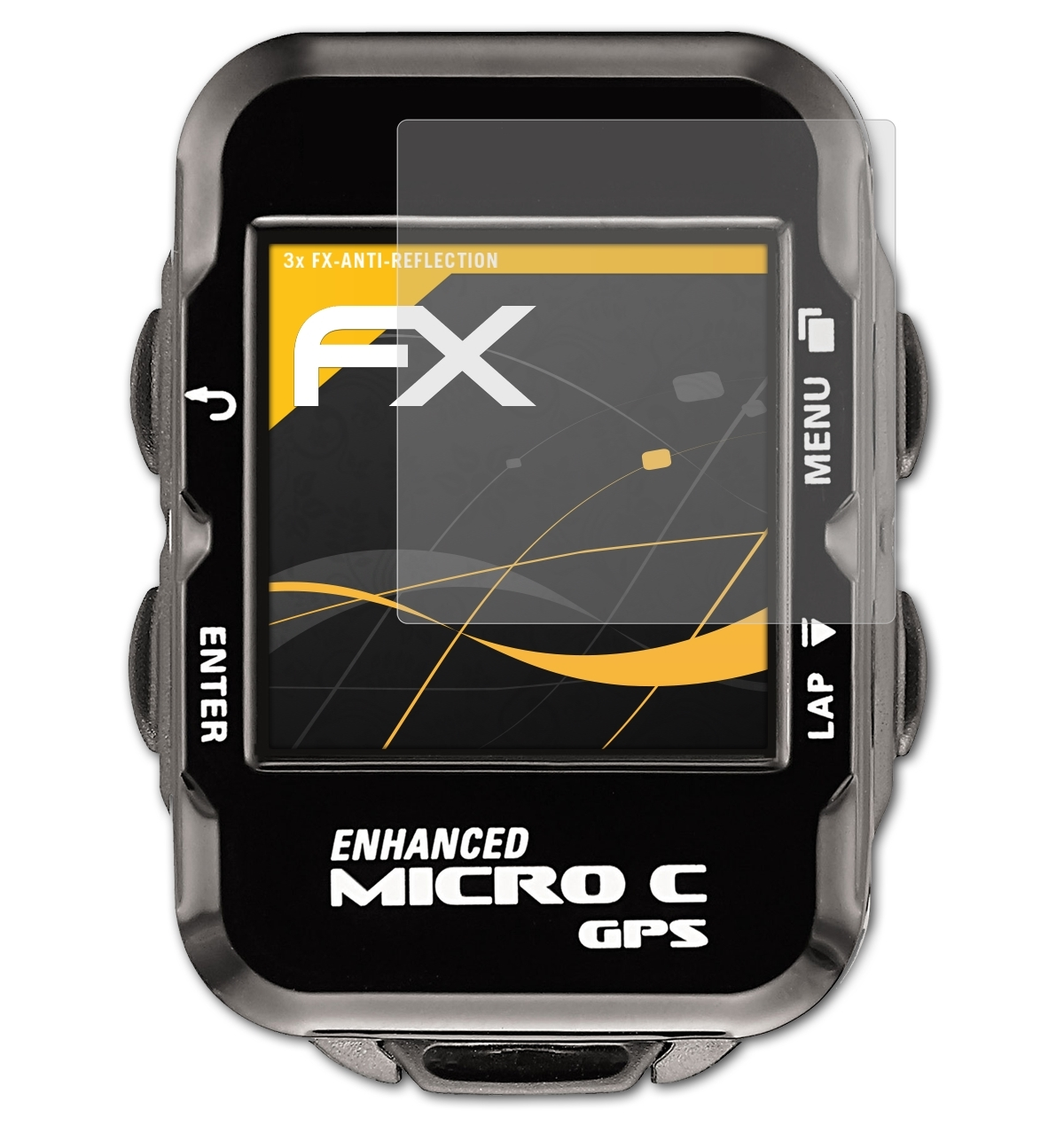 ATFOLIX 3x FX-Antireflex GPS) Displayschutz(für Lezyne Micro C
