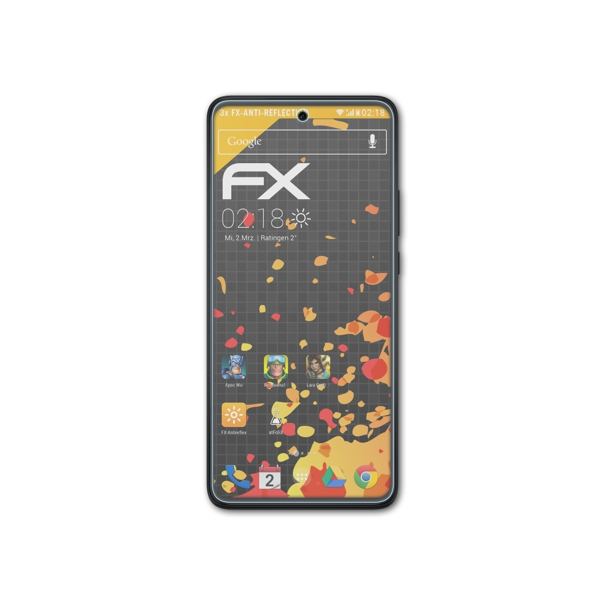 ATFOLIX 3x matt&stoßfest Displayschutz(für Motorola Edge (2022))