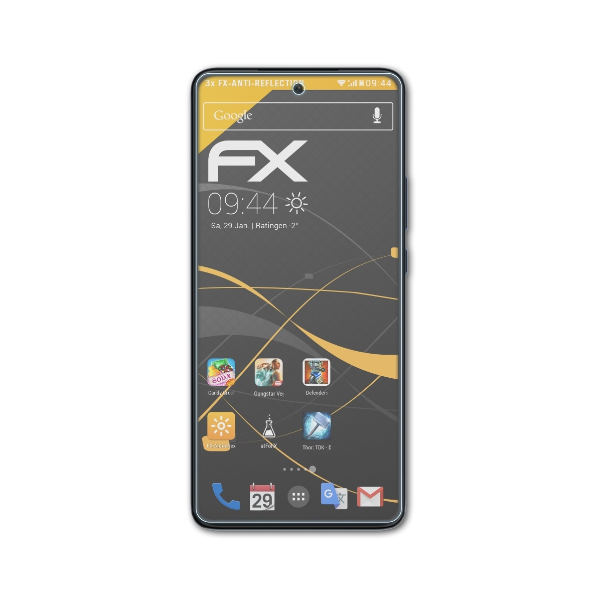 ATFOLIX 3x FX-Antireflex Displayschutz(für Motorola 30) Edge