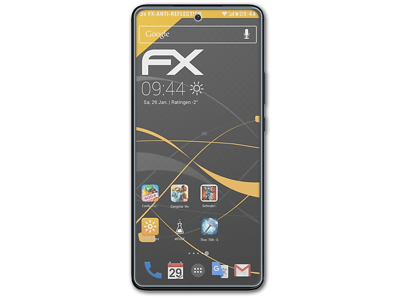 ATFOLIX FX-Antireflex Motorola Displayschutz(für 30) Edge 3x