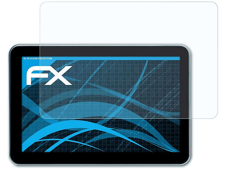 ATFOLIX 3x FX-Clear Displayschutz(für Blaupunkt TravelPilot 43 EU)