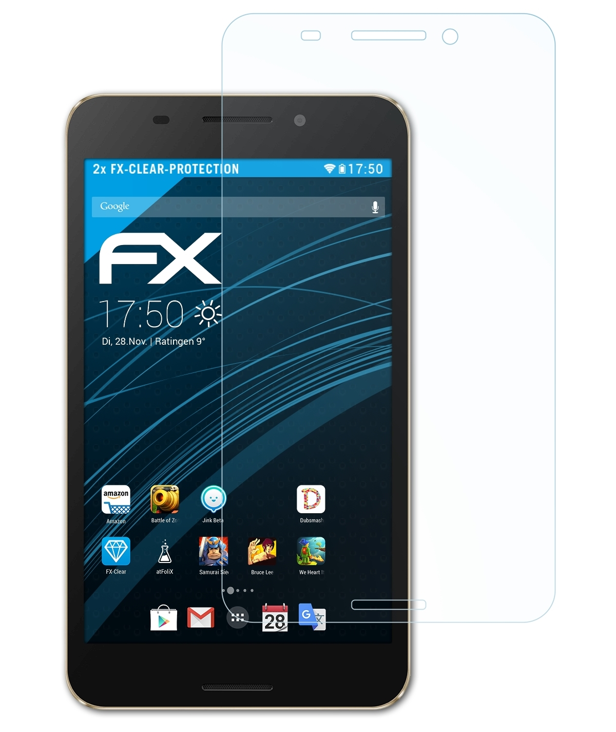 Fonepad 7 ATFOLIX (FE375CG)) Displayschutz(für Asus 2x FX-Clear