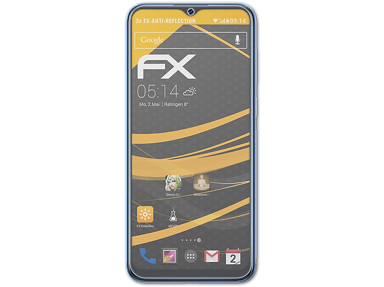 Moto ATFOLIX 3x matt&stoßfest Motorola G62) Displayschutz(für