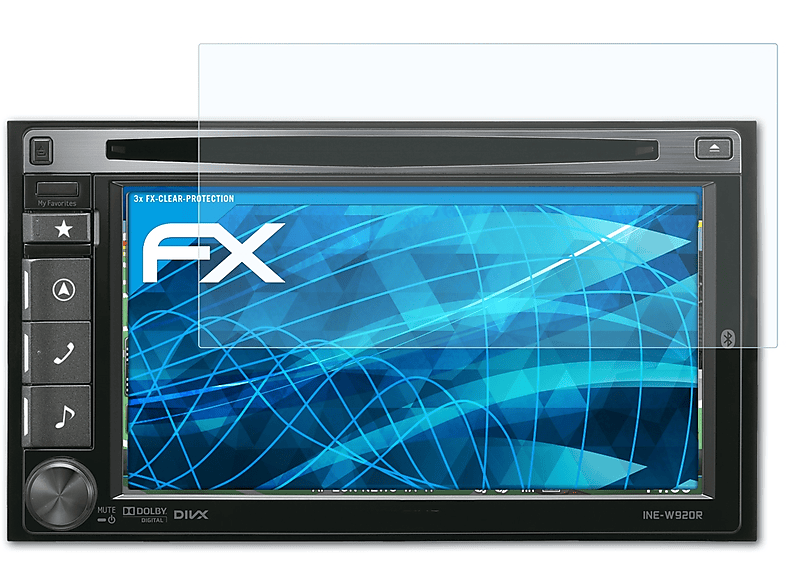 ATFOLIX 3x Alpine Displayschutz(für INE-W920R) FX-Clear