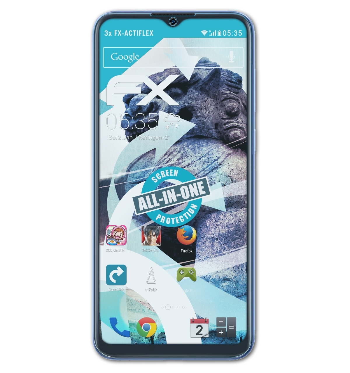 ATFOLIX 3x klar&flexibel Displayschutz(für Motorola Moto G62)