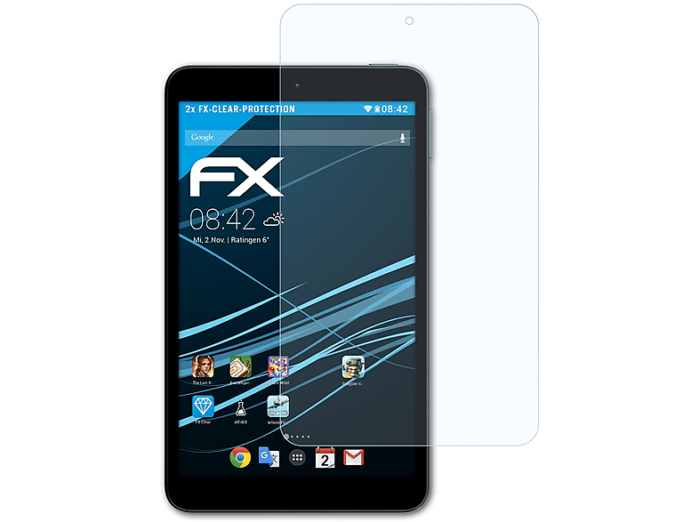 ATFOLIX 2x klar&stoßfest Displayschutz(für Nokia T10)