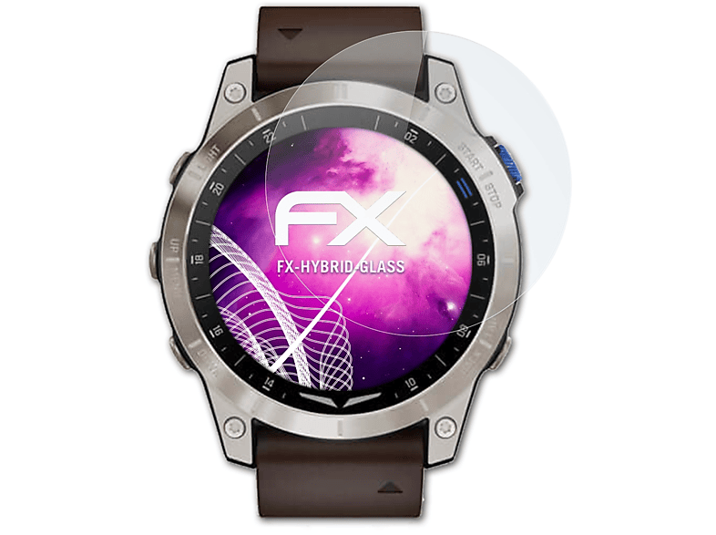 ATFOLIX FX-Hybrid-Glass Schutzglas(für Garmin D2 Mach 1)