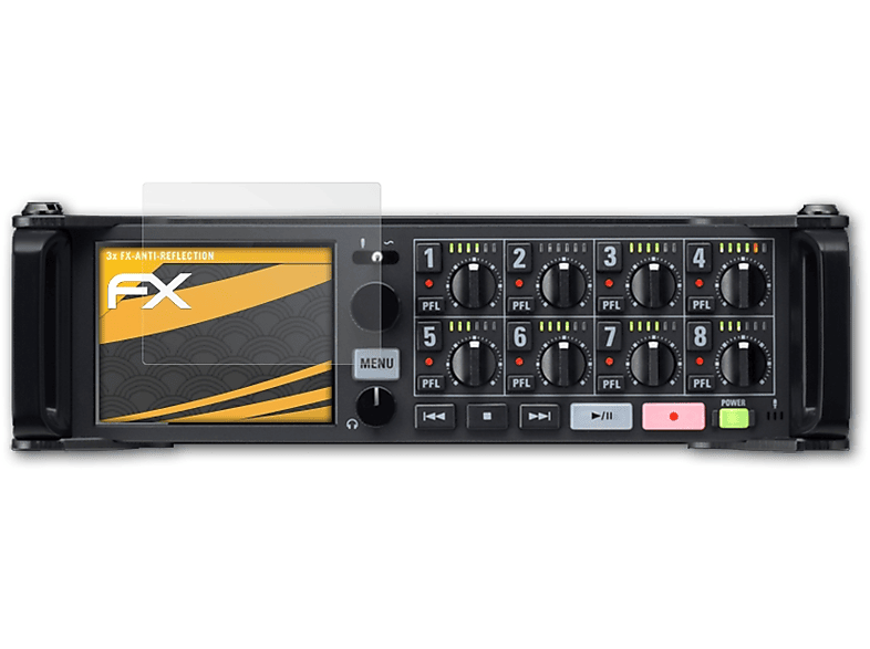 ATFOLIX 3x FX-Antireflex Displayschutz(für Zoom F8n Pro)