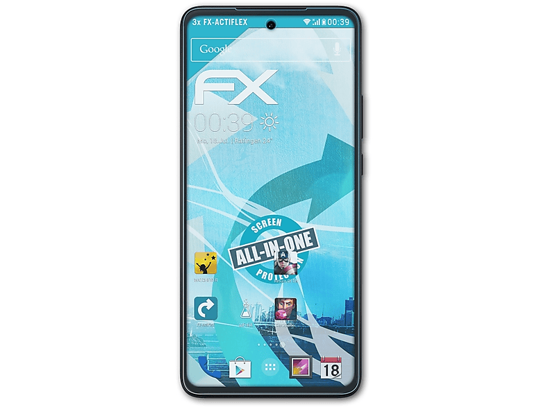 ATFOLIX klar&flexibel Displayschutz(für Edge Motorola (2022)) 3x
