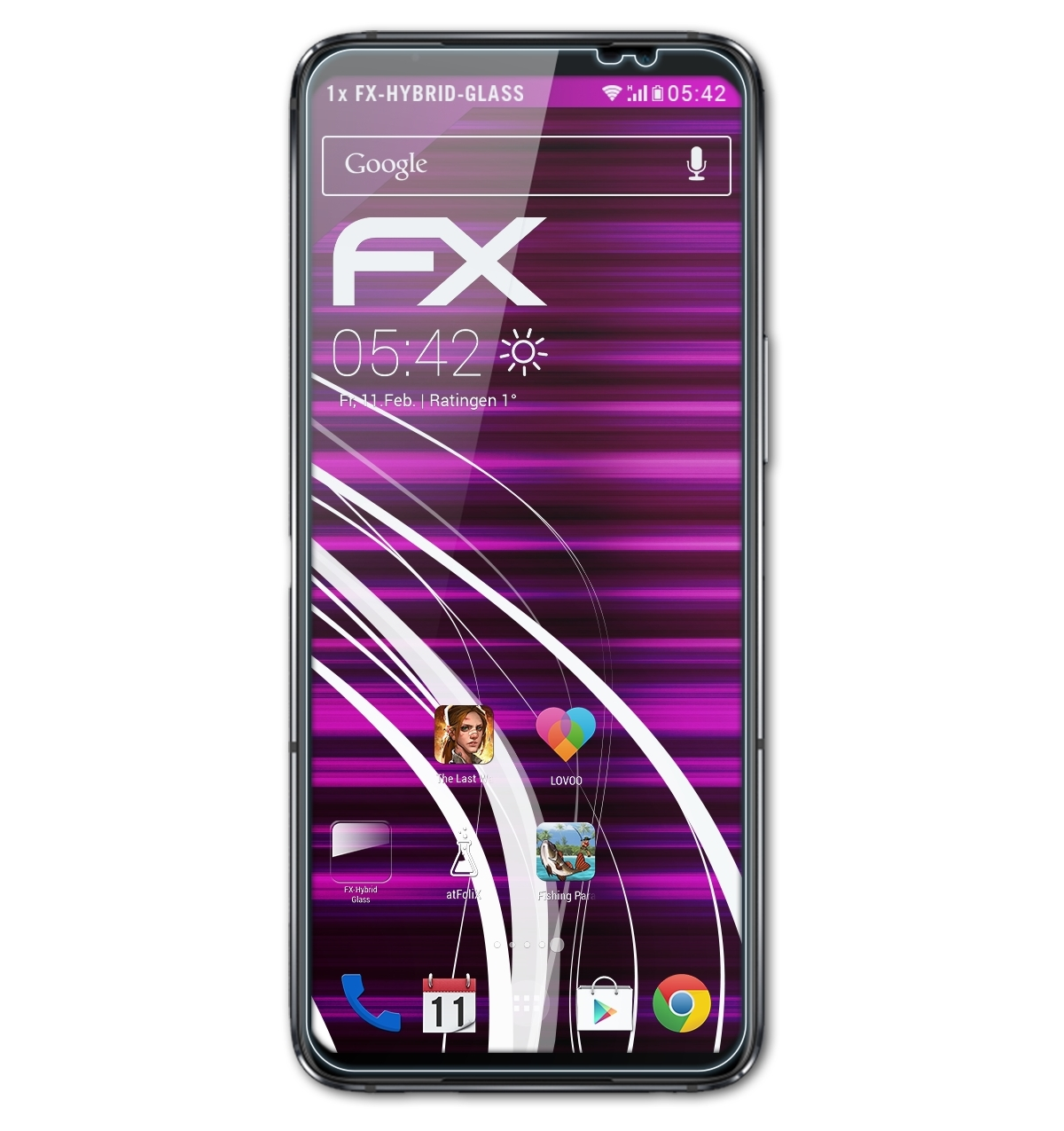 Schutzpanzer 9H Phone Asus ROG Displayschutz(für ATFOLIX 6)