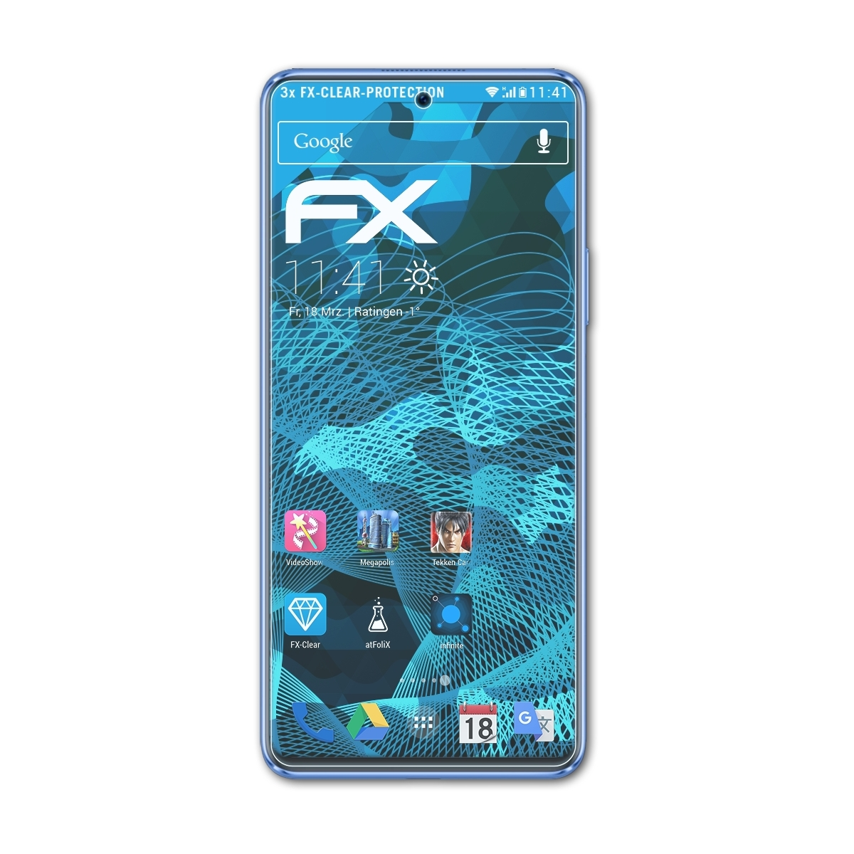 Displayschutz(für FX-Clear 9 Huawei SE) ATFOLIX 3x Nova