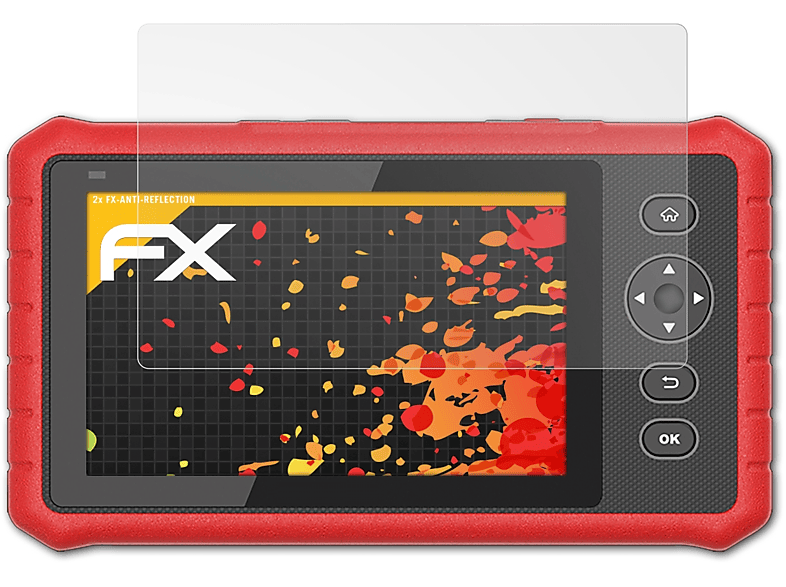 ATFOLIX 2x FX-Antireflex Displayschutz(für Launch X-431 Euro Mini)