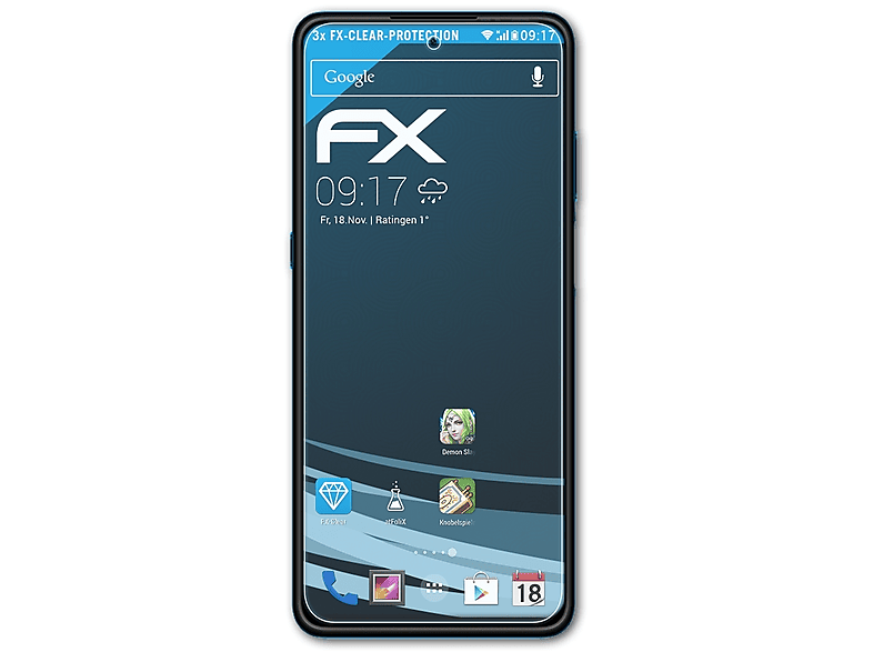 ATFOLIX 3x klar&stoßfest Displayschutz(für Hisense Infinity H60 Lite)