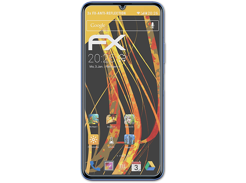 ATFOLIX 3x matt&stoßfest Displayschutz(für Nova Y70) Huawei