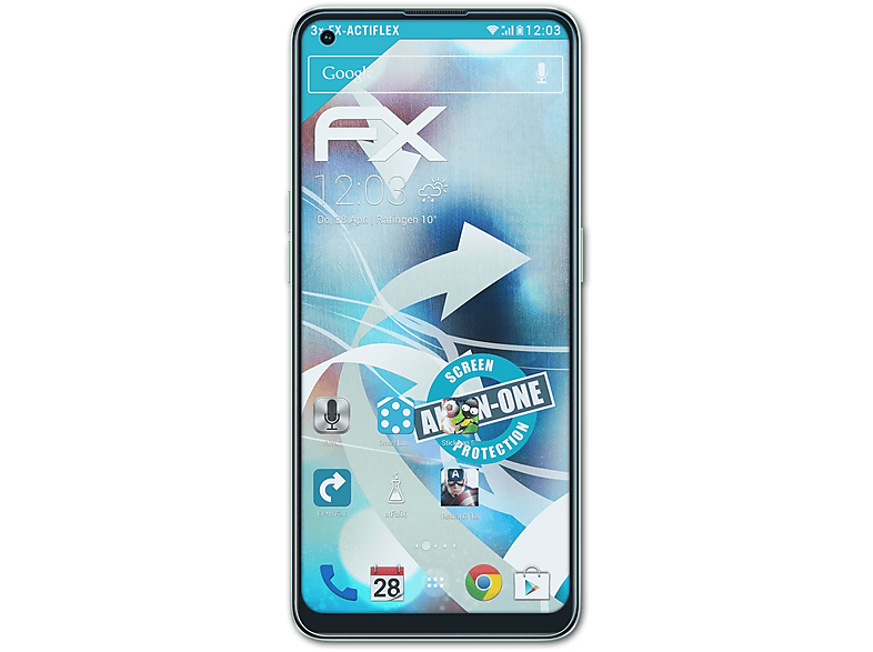 ATFOLIX Displayschutz(für Lite) Reno8 3x Oppo klar&flexibel