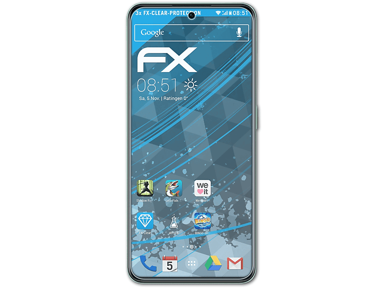 OnePlus FX-Clear 10R 5G) Displayschutz(für ATFOLIX 3x