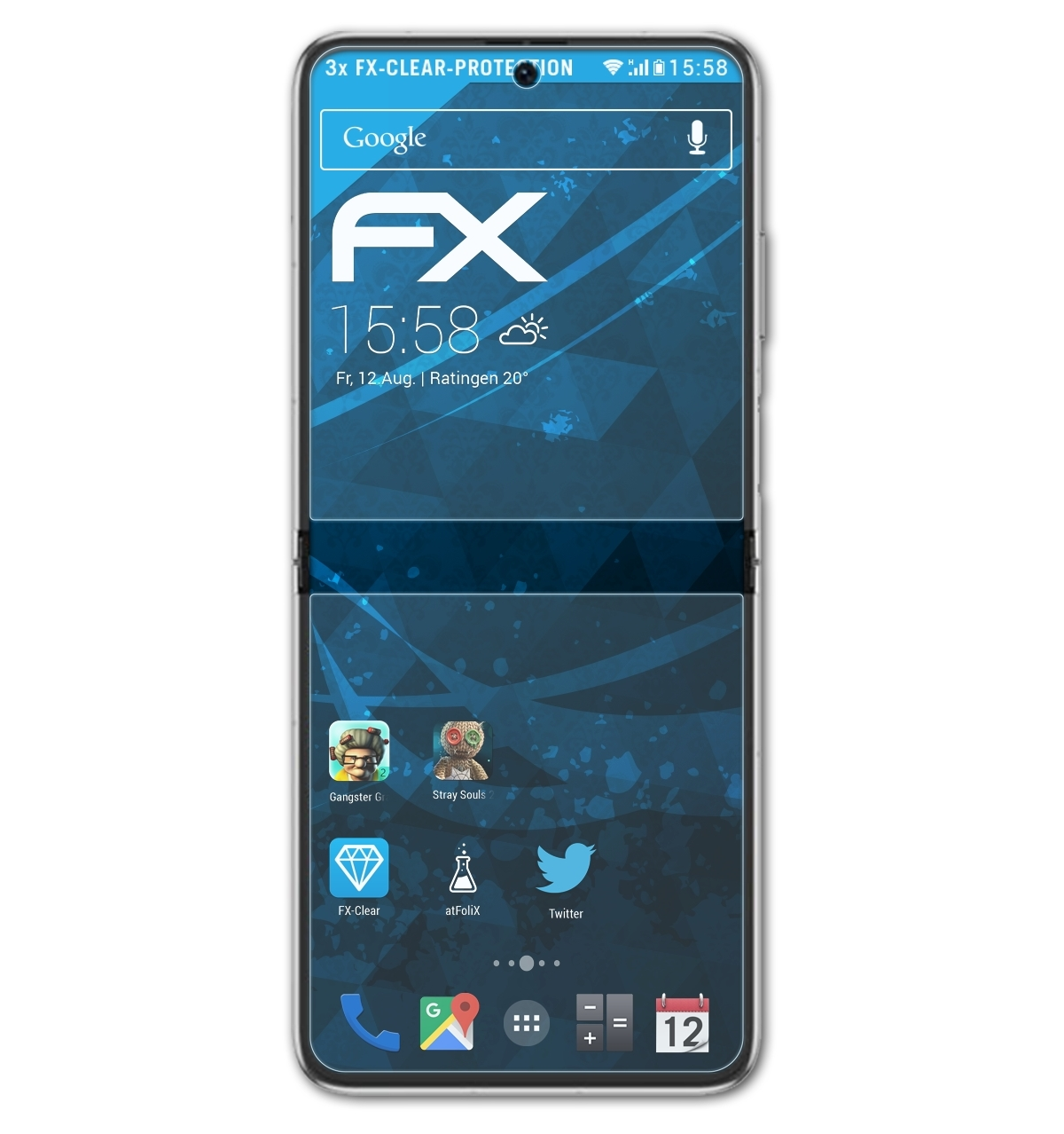 3x Displayschutz(für P50 Pocket) ATFOLIX FX-Clear Huawei