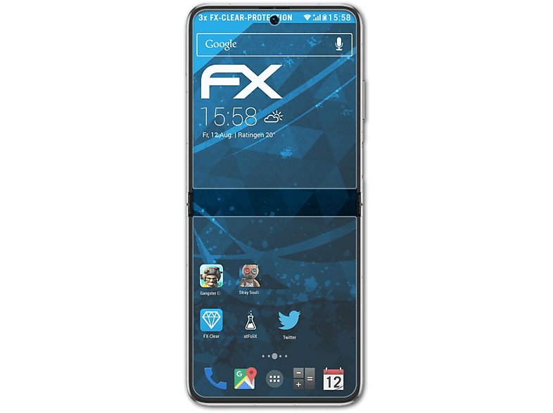 ATFOLIX 3x FX-Clear Displayschutz(für Huawei P50 Pocket)