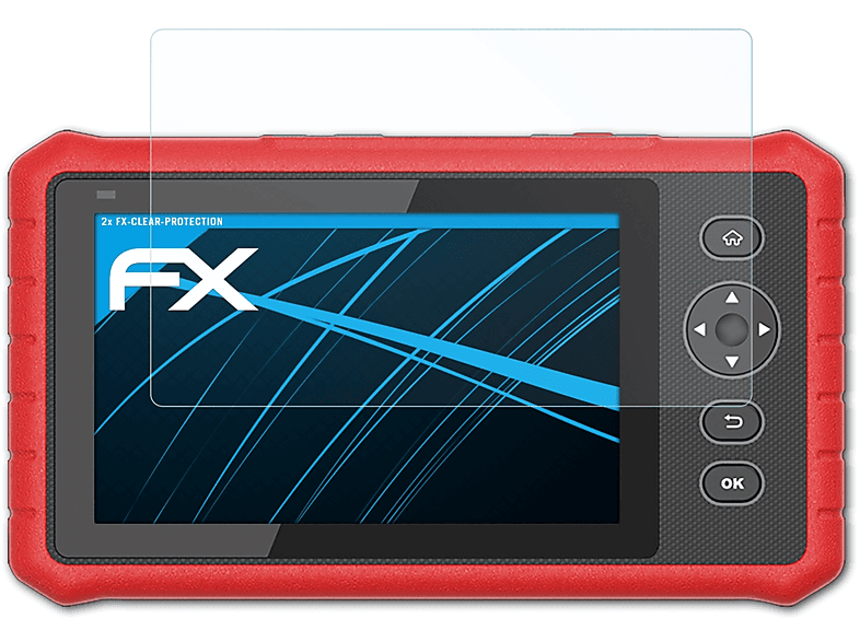 ATFOLIX 2x FX-Clear Mini) Displayschutz(für X-431 Euro Launch