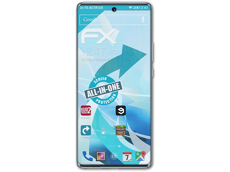 ATFOLIX 3x klar&flexibel Displayschutz(für Huawei 10) Nova