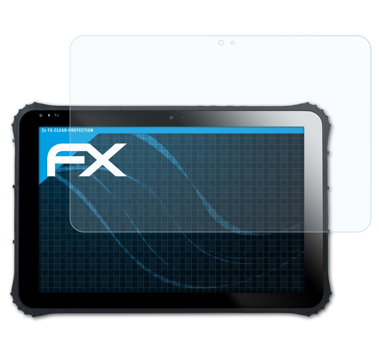 ATFOLIX Pokini FS12) 2x Displayschutz(für Tab klar&stoßfest